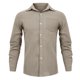 thumbnail image 4 of Designer Spring Summer Men's Casual Cotton Linen Solid Color Long Sleeve Shirts Loose Shirts L, 4 of 5