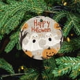 thumbnail image 4 of Christmas Ornament Happy Halloween Ornament Keepsake Happy Halloween Ghost Pumpkins Xmas Tree Decoration Housewarming Gift Round Porcelain Ornament Personalized Xmas Tree Ornament, 4 of 8