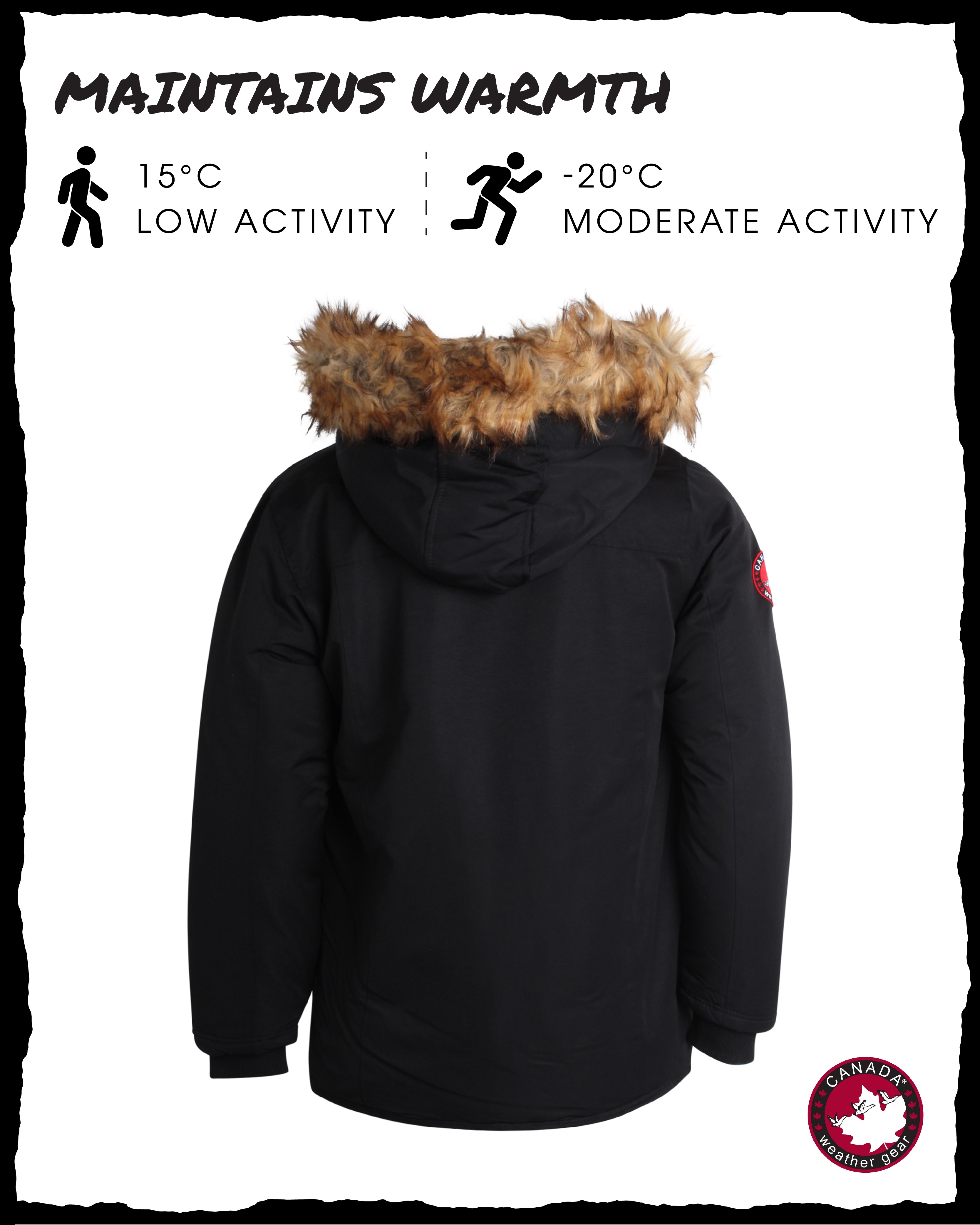CANADA WEATHER GEAR Boys' Winter Jacket - Heavyweight Teflon Canvas Parka Coat (Size: 8-20)