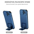 thumbnail image 3 of Cowithday for iPhone 15 Plus Case with Slide Camera Cover, Kickstand Rugged Military Grade Shockproof TPU Rubber Silicone Anti-Scratch Hard PC Back Cover for Apple iPhone 15 Plus 5G 6.7 inch, Blue, 3 of 11