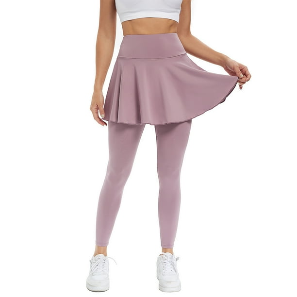 Joyshaper Women Tennis Skirted Leggings Elastic High Waist Legging