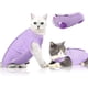 thumbnail image 1 of Ropa de rehabilitación especializada para heridas abdominales o afecciones de la piel, ropa posoperatoria, ropa de dormir, alternativa para gatos (talla L, morado), 1 of 5