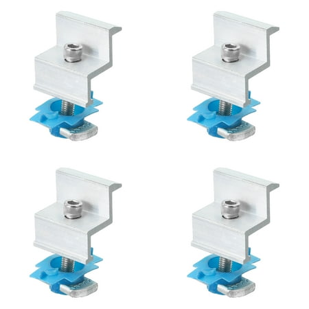 

Solar Panel Mounting Brackets Adjustable End Clamps Aluminum 40mmx39mm Pack of 4