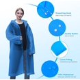 thumbnail image 5 of Poncho de Lluvia, Poncho de Lluvia de 2 Piezas, Poncho Reutilizable de Material EVA, Poncho de Lluvia para Mujeres y Hombres, Perfecto para Acampar, Festivales y Senderismo, Azul, Talla única, 5 of 5