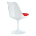 thumbnail image 3 of Heavenly White Tulip Armless Chair with Cushion SET OF 3, 3 of 5