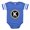 Royal Blue, variant on - Monogram Medallion K - Cute Infant Baby Football Bodysuit