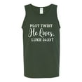 thumbnail image 2 of Wild Bobby Plot Twist He Lives Luke 24:23 Inspirational/Christian Men Graphic Tank Top, Forest Green, Medium, 2 of 5