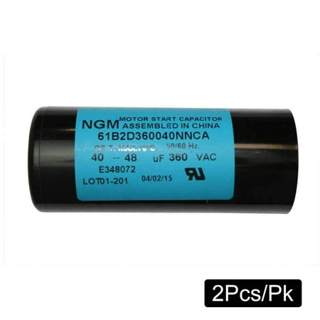 

Superior Electric CMC7013-2PK 60-72 MFD +/-5% 50Hz/60Hz AC 250V Cylinder Motor Starting Capacitor (CD60)
