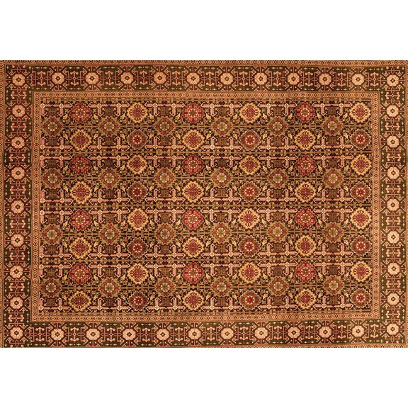 Ahgly Company Indoor Rectangle Persian Orange Traditional Area Rugs, 5' x 7'