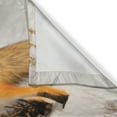 thumbnail image 3 of Ambesonne Fox Kitchen Curtains, Red Fox in Snowy Nature, 55"x39", Marigold Brown White, 3 of 3