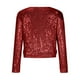 thumbnail image 5 of Chaquetas y abrigos casuales sin mangas y sin capucha para mujer, chaqueta de lentejuelas con abertura frontal, blazer corto de manga larga, abrigo informal, tops, abrigo para mujer, 5 of 7