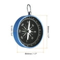 thumbnail image 2 of Uxcell Pocket Compass Survival Sports Navigation Compass with Key Ring Blue, 2 of 6