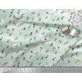 thumbnail image 2 of Soimoi Green polyester Crepe Fabric Floral & Leaves Print Fabric by the Yard 42 Inch Wide, 2 of 3