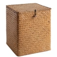 thumbnail image 1 of Cesta de almacenamiento Cesta de almacenamiento grande con tapa Cesta de paja Cesta tejida de paja, 1 of 5