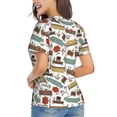 thumbnail image 3 of Vsdgher Art Of Living Women Shirts V Neck Short Sleeve Tops T-Shirt Basic Tees, S to 3XLXX-Large, 3 of 5