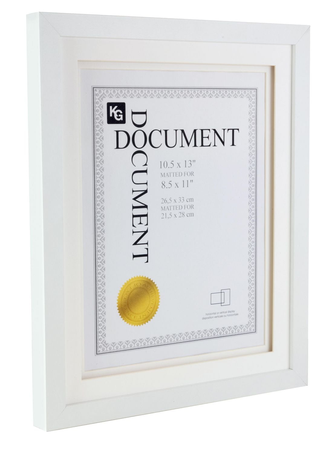 kieragrace KG Morgan Double Mat Frame – 10.5-Inch by 13-Inch, White