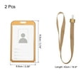 thumbnail image 2 of Uxcell 9.5x5.8cm Vertical Aluminum Badge Holders with Metal Hook Lanyard Gold Tone 2Pack, 2 of 7