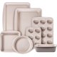 thumbnail image 1 of Juego de 7 moldes antiadherentes apilables para hornear - Juegos de moldes para repostería que incluyen bandejas para galletas, molde para muffins, molde para pan, molde para pasteles, molde, 1 of 7
