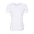 thumbnail image 5 of BELLA+CANVAS Women Relaxed Fit Triblend Tee, Short Sleeve Crew Neck Shirt, Solid White Triblend, XL, 5 of 5
