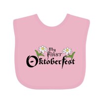 Inktastic My First Oktoberfest with Edelweiss Flowers Boys or Girls Baby Bib