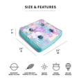 thumbnail image 4 of Big Joe Captain's Caddie No Inflation Needed Pool Float Drink Holder, Tropical Hibiscus Aqua Double Sided Mesh, Quick Draining Fabric, 2 feet, 4 of 9