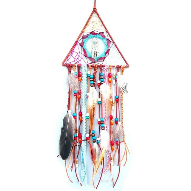 AtrapasueñOs, AtrapasueñOs Hecho una Mano con Cuentas de Plumas Colgante Turquesa AtrapasueñOs Boho Arte de la Pared DecoracióN Colgante-C