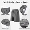 thumbnail image 3 of 2 Pack Men's Athletic Shorts Mesh Workout Gym Activewear Basketball Shorts With Zipper Pockets, 3 of 7