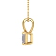 thumbnail image 2 of 0.37 Carat Emerald Cut Diamond Solitaire Pendant in 14K Yellow Gold (Silver Chain Included), 2 of 3
