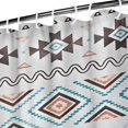 thumbnail image 3 of Blue Geometric and Striped Pattern Shower Curtain 72"x72" ,Bathroom Decorative Shower Curtains Set with 12 Hooks,Modern Waterproof Washable Shower Curtain, 3 of 6