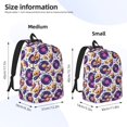 thumbnail image 2 of Disketp record rock Skull star Mochila de Lona Estampada, Mochila Escolar de Viaje Ligera para Estudiantes y Portátil-Small, 2 of 5