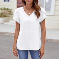 thumbnail image 6 of Scyoekwg Casual Blouses For Women Trendy Womens Summer Fashion Short Sleeve Lightweight Ladies Blouses Dressy Casual Loose Going Out Tops, 6 of 7