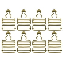 Uxcell Overall Buckles, 8 Sets Metal Suspender Replacement Buckles 40mm, Bronze