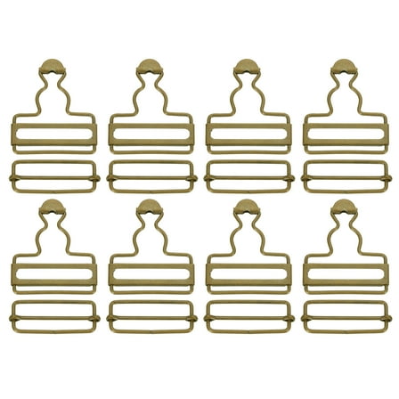 Uxcell Overall Buckles, 8 Sets Metal Suspender Replacement Buckles 40mm, Bronze