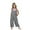 Dark Gray, variant on FAIWAD Girls Cotton Linen Overalls Kids Casual Sleeveless Bib Wide Leg Jumpsuit Loose Rompers with Pockets 5-14 Years