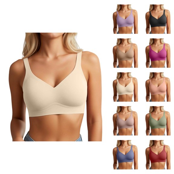 Minimizer Bras for Women Plus Size Seamless No Underwire Push Up Anti Sagging Womens Underwear Sports Bra