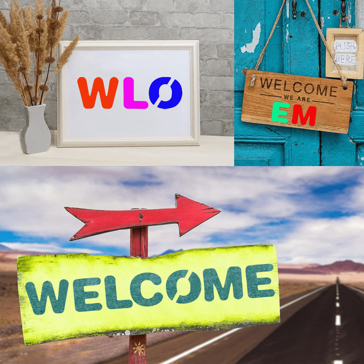 Modèle De Panneau De Bienvenue De Mariage Rectangulaire, Perspective | PSD Premium