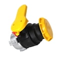 thumbnail image 2 of Riwesomey Válvula de bola Plástico 75 mm Rosca Barriles Adaptador de combustible Tanque de agua Contenedor Válvula de drenaje Herramientas eléctricas No.01, 2 of 6