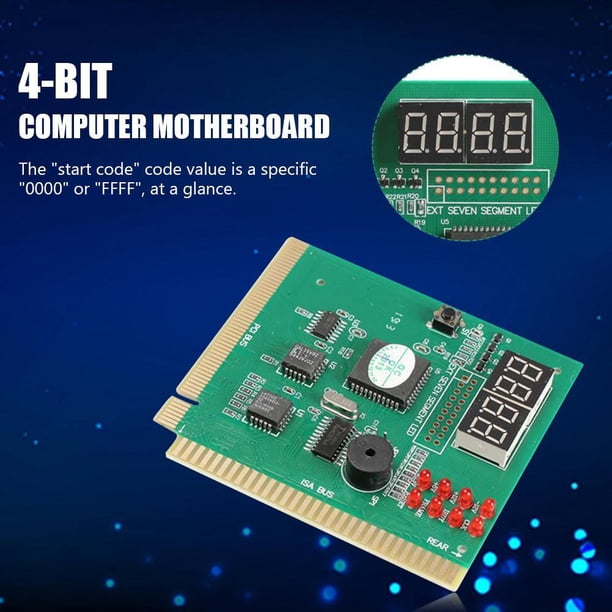 Analizador de PC Analizador de PC de 4 dígitos, tarjeta postal de diagnóstico, probadores de fallas de placa base para ISA PCI Barbie Nuevos Originales