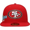 thumbnail image 2 of Men's New Era Scarlet San Francisco 49ers Stateview 59FIFTY Fitted Hat, 2 of 6