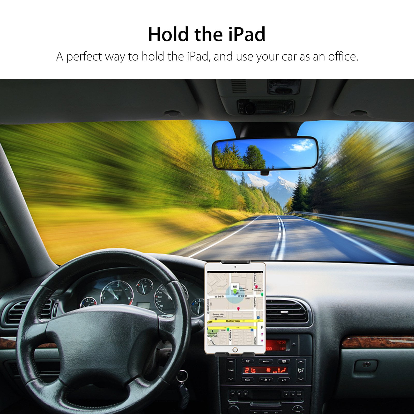 2In1 Safe Driving Universal Car Tablet Mount Magnetic Stand for iPad  Andriod GPS
