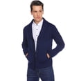thumbnail image 3 of Purcoar Mens V-Neck c Long Sleeve Cardigan Cover-up, 3 of 9