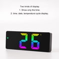 thumbnail image 5 of Inteprter Reloj despertador electrónico LED de pantalla grande Reloj elegante con brillo ajustable Reloj despertador digital Decoración del hogar Estilo 6, 5 of 5