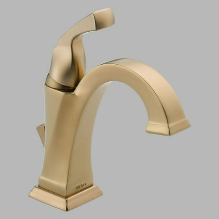 Delta Dryden Single Handle Bathroom Faucet, Champagne Bronze