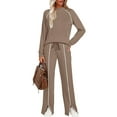 thumbnail image 4 of Lounge Sets for Women 2 Piece Fall Outfits Wide Leg Pants Matching Sets Womens Clothing  XS, 4 of 6