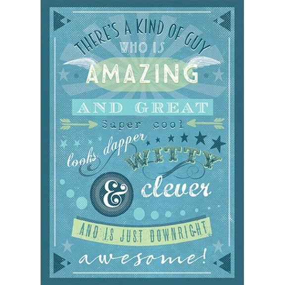RSVP A Kind of Guy Who is Amazing Masculine Birthday Card for Him : Man : Men