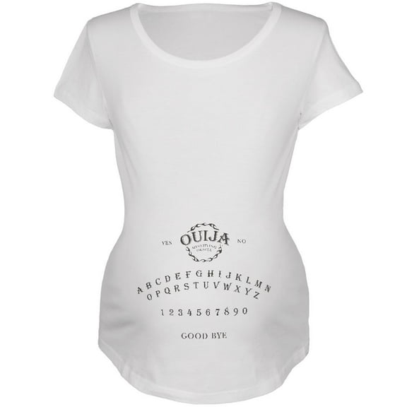 Halloween Ouija Board Costume White Maternity Soft T-Shirt - Large