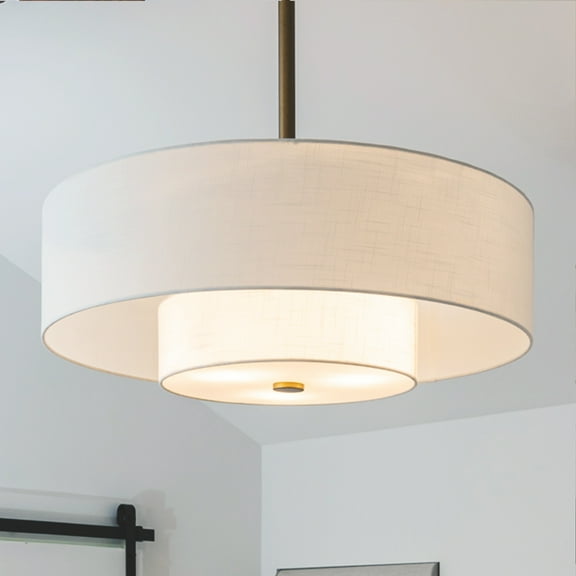 Restored Hunter Fan 30 inch Luxe Gold - Fresh White Indoor Fandelier with Light, Remote, Casual-Style, Ceiling Fans for Living Rooms, bedrooms, Home Offices, Kitchens (Refurbished)