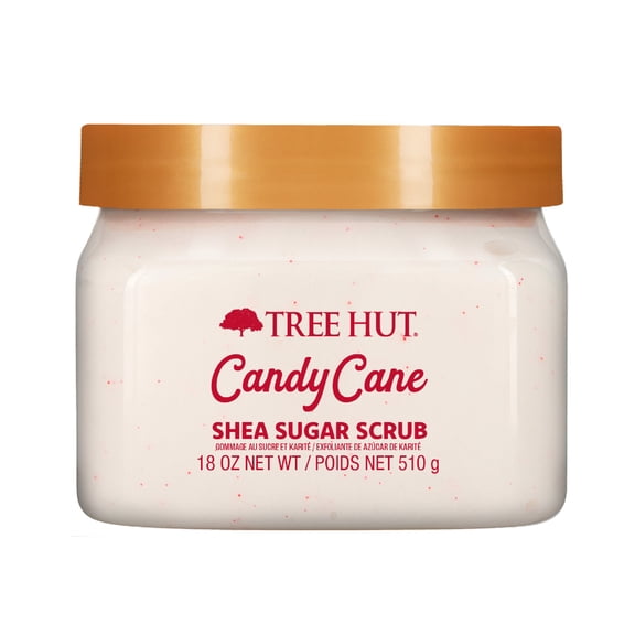 Tree Hut Candy Cane Shea Butter Sugar Body Scrub, 18 oz