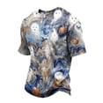 thumbnail image 2 of Halloween Shirt Mens Short Sleeve Funny Halloween Tees Crewneck Pumpkin Print Tops Casual Halloween Shirts for Men, 2 of 5
