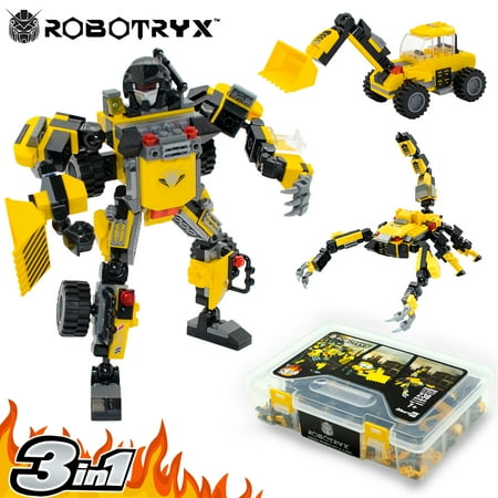 Robot STEM Toy | 3 In 1 Fun Creative Set | Construction Building Toys For Boys Ages 6-14 Years Old | Best Toy Gift For Kids | Free Poster Kit